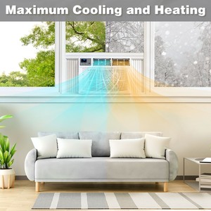 Climatiseur de fenêtre 4-en-1 de 18 000 BTU avec chauffage et Wi-Fi, pour 1 pièce de 93 m², contrôle par application, EER 10.5, haute efficacité énergétique - Product Image 4