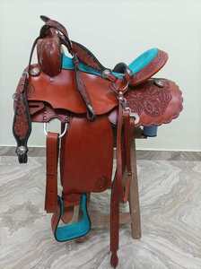 Selle de cheval de baril occidental de qualité supérieure Selle occidentale en cuir durable au prix de gros - Product Image 1