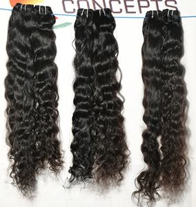 Prix de gros d'usine cuticule vierge alignée double trame boules ondulées naturelles extensions de cheveux humains indiens - Product Image 6