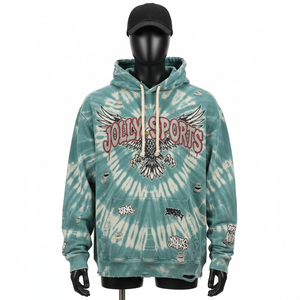 Sweat à capuche en coton premium 350GSM pour homme, tie-dye, tissu doux et respirant, motif style délavé, logo brodé personnalisé, sweat à capuche basique - Product Image 1