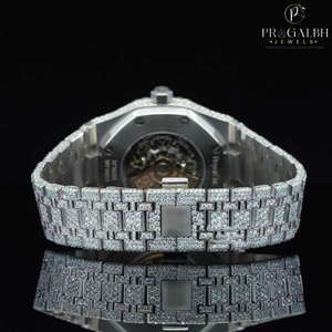 นาฬิกาโครงกระดูกเพชรโมอิสสำหรับผู้ชายสีแดงตัวเลขอารบิกเคลื่อนไหวอัตโนมัตินาฬิกาสแตนเลสสุดหรู - Product Image 4