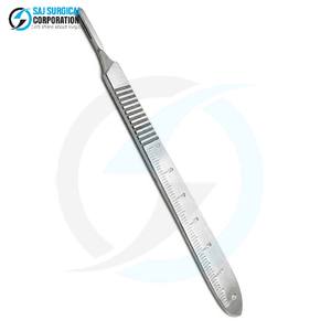 Manche de scalpel chirurgical manuel de précision en acier inoxydable certifié CE Classe II pour une utilisation en chirurgie générale Contrôle de la précision - Product Image 2