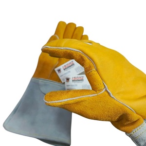 Guantes de Soldadura de Cuero ISONZ 850 Amarillos para Soldadura TIG, Resistentes, Premium, Antideslizantes y Anti-Calor, Precio al por Mayor - Product Image 6