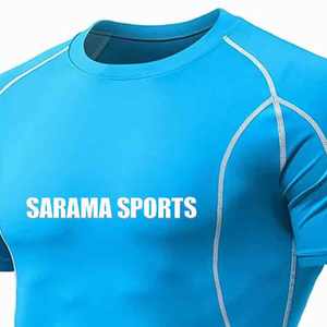 Chemises de compression à manches courtes pour hommes, rashguard MMA, chemise d'entraînement BJJ, vêtements de sport à séchage rapide, impression par sublimation OEM - Product Image 5