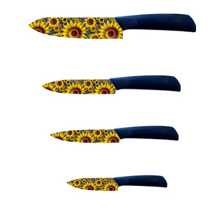 Juego de 4 Cuchillos de Chef Profesionales de Cerámica con Mango de Plástico, Fabricación en Fábrica, Entrega Rápida, Agente de Dropshipping para Shopify - Product Image 1