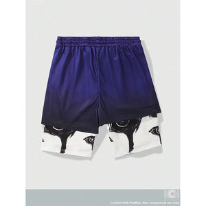 Gran oferta, pantalones cortos con cordón y estampado de ojos a la moda para hombre gótico para verano, pantalones cortos de estilo informal para hombre - Product Image 4