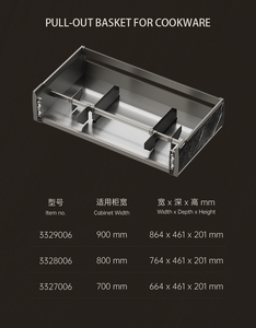 NUOMI HORUS Soluzione di Stoccaggio per Mobili da <span class=keywords><strong>Cucina</strong></span>, <span class=keywords><strong>Organizzatore</strong></span> per <span class=keywords><strong>Cassetti</strong></span> per <span class=keywords><strong>Pentole</strong></span> e Padelle, Divisorio Regolabile, Cestello Estraibile per Utensili da <span class=keywords><strong>Cucina</strong></span> - Product Image 4