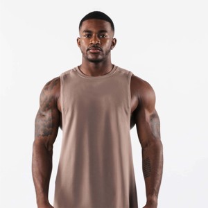 Vente en gros de débardeurs de sport unisexes personnalisés pour hommes, pour l'entraînement sportif et la musculation, 100% coton, séchage rapide, service OEM - Product Image 2