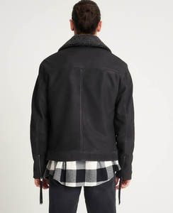 Wholesale Nubuck Trucker Cow-Hide Leather <b>Jackets</b> for <b>Mens</b> Customized High Quality Breathable Lambskin Leather <b>Jacket</b> - Product Image 2