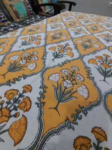 Elegante mantel de algodón con estampado de bloque indio, mantel Floral para mesa de comedor, hermosa decoración de mesa de cena impresa - Product Image 3