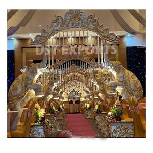 Srilankan ซุ้มงานแต่งรูปช้างสำหรับตกแต่งทางเดินเข้างานแต่งงานงานต้อนรับเวทีรูปปั้นช้างขนาดใหญ่สำหรับทางเดิน - Product Image 1