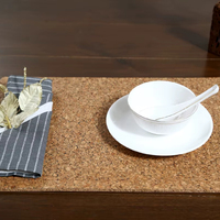 Nappe en liège au design moderne Forme rectangulaire résistante aux taches en liège de couleur olive pour maison, hôtel ou bureau