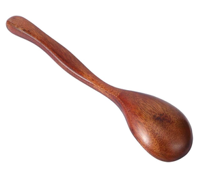 Cuchara de sopa de madera de estilo Cucharas de ramen de fideos Logotipo personalizado Cuchara de sopa curvada Cucharones de madera para la venta - Product Image 2