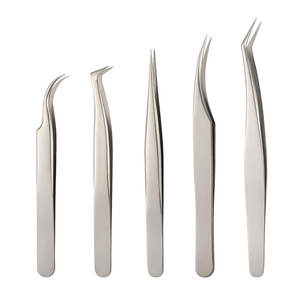 Pinzas para pestañas profesionales con logotipo personalizado, pinzas para extensión de pestañas con volumen de 90 y 45 grados - Product Image 1