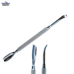 Empujador y Removedor de Cutículas de Acero Inoxidable de Doble Extremo y Cuello Largo, Reutilizable para Manicura de Uñas - Product Image 1