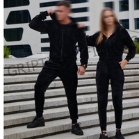 Ensemble de vêtements de détente d'hiver pour homme, taille plus, 2 pièces, sweat-shirt et pantalon, survêtement à manches longues, en coton molletonné, séchage rapide, décontracté