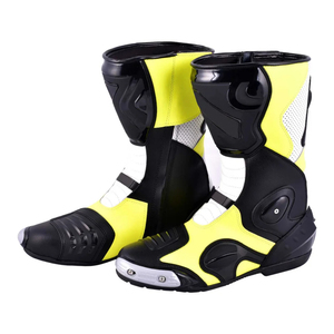 Bottes courtes de moto de tourisme en cuir sur mesure New Power Trendy Motorcycle Short Touring Manufacturing Shoes - Product Image 1