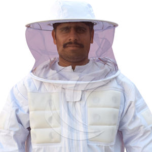 Combinaison d'apiculture anti-piqûres de couleur blanche avec voile ventilé, combinaison d'apiculteur - Fournisseur de vêtements d'apiculture - Product Image 5