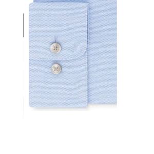 Camicia Classica da Uomo Calvin Klein in Cotone Navy Taglia 15.5X32X33 100% Cotone Elasticizzato Anti-Piega - Product Image 3