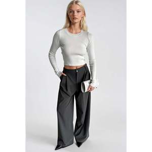 Blusa Básica de Punto con Cuello Redondo - Blanca - Blanca - Product Image 1