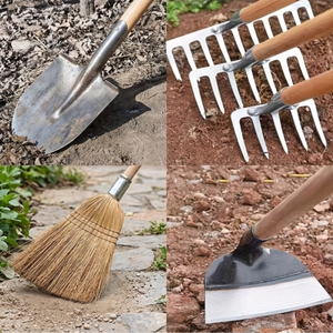 Manche de balai en bois de hêtre 110 cm, finition non poncée, extrémité plate et ronde de 22 mm, manche de remplacement, vente en gros - Product Image 2
