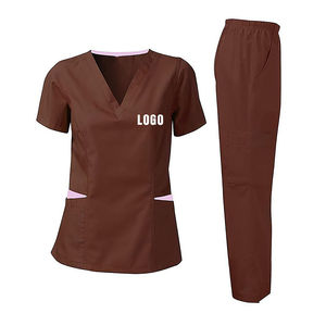 Uniformes exfoliantes antiarrugas Logotipo personalizado Enfermeras Trajes exfoliantes Uniforme dental Estiramiento Conjuntos de uniformes para hombres y mujeres - Product Image 3