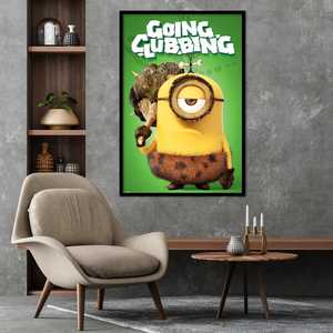 Póster moderno de Minions en lienzo con marco negro, decoración de pared para discotecas - Product Image 1