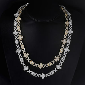 Collar de Cadena Cubana Infinita de Plata 925 con Diamante Moissanite GRA Cruzado para Hombre, Joyería Fina Premium Estilo Hip Hop - Product Image 6