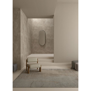 Alfombra Entropy Gris y Negra Anudada a Mano de Lana y Seda de Bambú, Rectangular de 9x12, para Sala de Estar, Pasillo, Patrón Abstracto -AKWB-3582 - Product Image 6