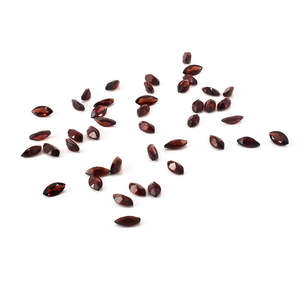 Pierre de grenat naturel non montée, taille marquise, 2,5 mm x 6 mm et 3 x 6 mm, rouge clair, pierre précieuse minérale de qualité AAA avec certificat IGI, polie à la chaleur - Product Image 3