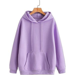 Sweats à capuche à manches longues pour femmes pour vêtements décontractés d'hiver Technique de lavage à l'acide à la mode avec logo avant pour la superposition - Product Image 3