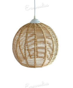 Lámpara colgante de bola tejida de ratán de caña de bambú de calidad superior, lámpara colgante de globo para comedor y sala de estar - Product Image 5