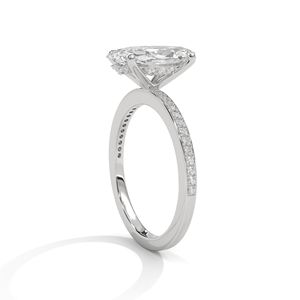 Goldleaf personnalisé or D couleur Marquise coupe VVS laboratoire cultivé femmes bijoux mariage ensemble anneaux mariée bague de fiançailles - Product Image 3