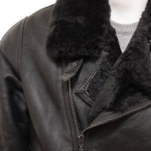 Wholesaler 2025 Men's High Street Style <b>Synthetic</b> <b>Leather</b> Fur Jacket Funnel Neck Collar Waterproof Windproof Breathable Winter - Product Image 4