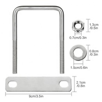 Écrous de fixation carrés en U pour plaques d'essieu, sangles de cadre, boulons de fixation pour remorquage de voitures et navires, vis ISO pour réparation (pouces et métriques)