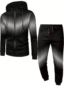 Ensemble de survêtement unisexe en coton, sweat-shirt et pantalon, doux et confortable, à porter au quotidien, survêtement unisexe tendance, sweat-shirt et jogging surdimensionnés - Product Image 5