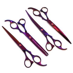 Professional Rainbow Color Pet Scissors New <b>Dog</b> Grooming Comb with Curved Sharp Blade for Haircut Stainless Steel Tool - Product Image 4