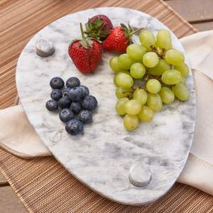 Planche à découper en marbre de qualité supérieure, surface de découpe en pierre naturelle, durable, préparation des aliments, usage domestique quotidien - Product Image 1