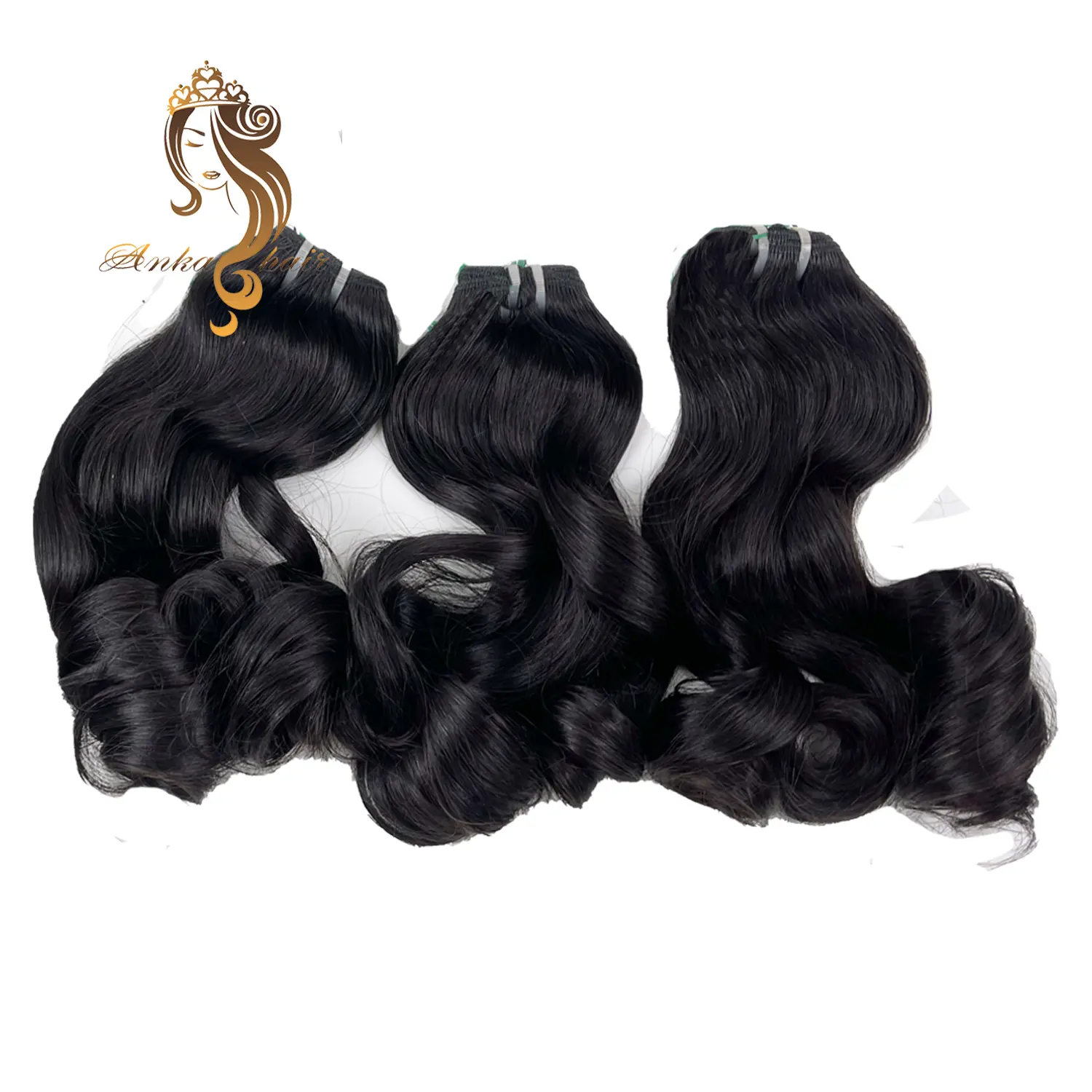 Curly Hairstyle in black colors for a simple natural but mystery look - high quality products from Anka