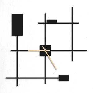 Belle et décorative horloge murale d'art mural en métal horloge de forme carrée portable scénique idéale pour la décoration de la maison - Product Image 6