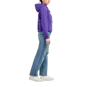 Sudadera con capucha personalizada de algodón 100% de marca propia de alta calidad fabricante de ropa OEM para mujer - Product Image 4