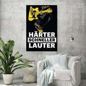 Póster en Lienzo con Marco Negro para Exhibición en Pared, Más Duradero, Más Rápido, Más Fuerte - Product Image 1