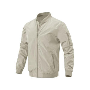 Chaquetas de talla grande para hombre, chaqueta de bombardero cortavientos ligera de golf en blanco impermeable informal para hombre - Product Image 2