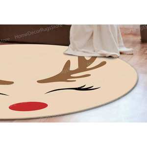 พรมลายกวางน่ารัก พรมพิมพ์ลาย: นุ่มสบาย, คริสต์มาส, ลายสัตว์, ตกแต่งบ้าน, ของตกแต่งส่วนตัว, พรมขนนุ่ม - Product Image 5
