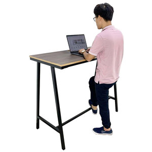 <b>Solid</b> <b>Wood</b> Antique Design Style 120x60x105cm Standing <b>Desk</b> A-Frame Legs Dual Motor Assembly Required for Bedroom Use STD68033 - Product Image 1