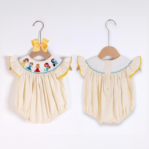 Vestido de lino suave hecho a mano para niñas pequeñas, estilo informal para el primer cumpleaños de niños pequeños, OEM hecho en Vietnam - Product Image 5