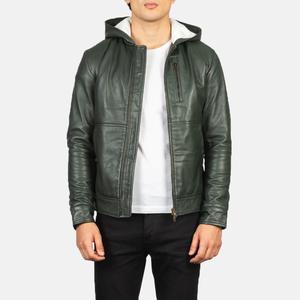 Nouvelle conception Veste de motard en cuir véritable à capuche de haute qualité pour homme Manches longues Veste de moto d'hiver par RSW - Product Image 1