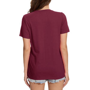 Custom Printed <b>Round</b> Neck Slim Fit T-shirts for Women High Quality 100% Cotton Blend Super Soft t Shirt - Product Image 2