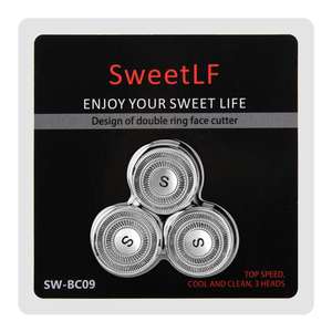 3 Cuchillas de Repuesto para Afeitadora Eléctrica Rotativa, Resistentes al Agua IPX7, para Rostro con Recortador Desplegable - Product Image 4