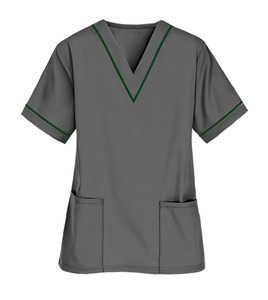 Top ventes OEM, vente en gros, design personnalisé, uniforme d'hôpital pour femmes, hauts de gommage pour soins infirmiers, ensemble de gommage aux figues, haut tunique pour soins infirmiers - Product Image 3